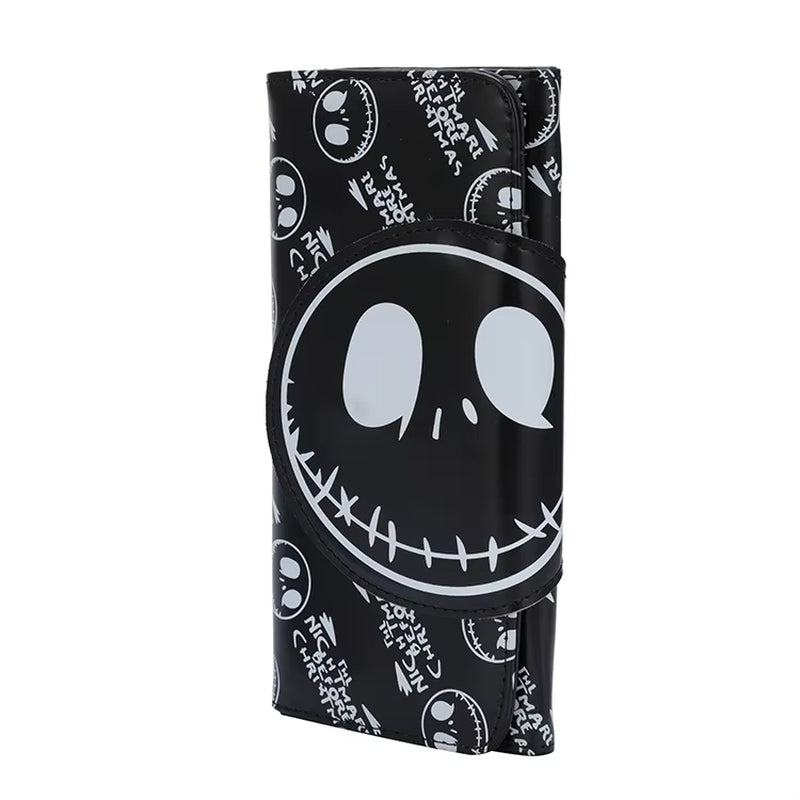 New Design Cute Cartoon Wallet Fashion Skull Cartoon Long Purse for Men and Women with Card Holder Coin Purse