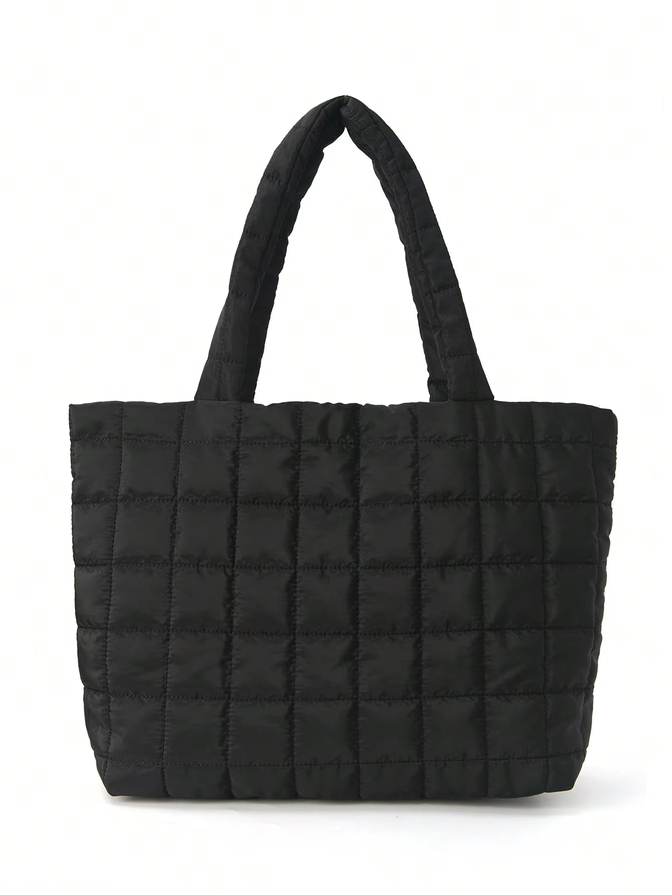 1 Pc Minimalist Quilted Puffy Tote Bag, Large Capacity Crossbody Bag, Trendy Padded Shoulder Bag for Women for Daily Commute