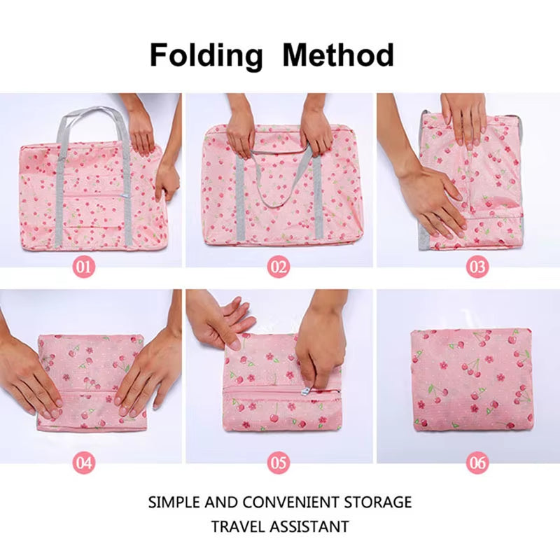 Foldable Travel Bags Nylon Large Capacity Bag Luggage Waterproof Handbags Women Men Travel Storage Clothes Packaging Organizer