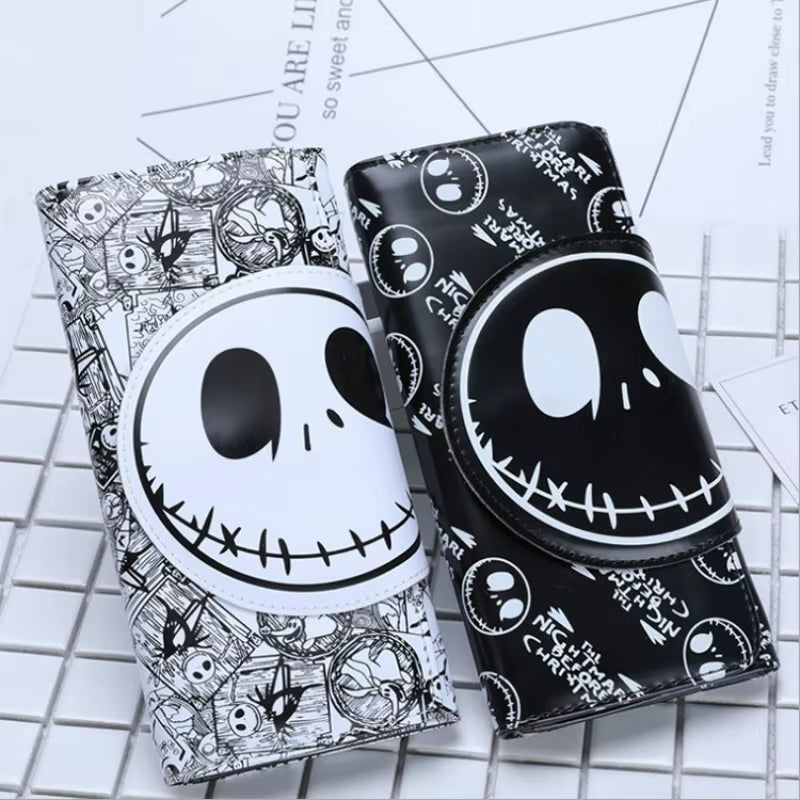 New Design Cute Cartoon Wallet Fashion Skull Cartoon Long Purse for Men and Women with Card Holder Coin Purse