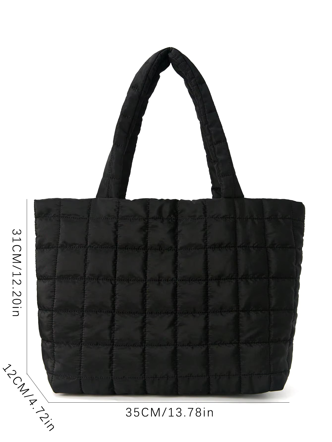 1 Pc Minimalist Quilted Puffy Tote Bag, Large Capacity Crossbody Bag, Trendy Padded Shoulder Bag for Women for Daily Commute