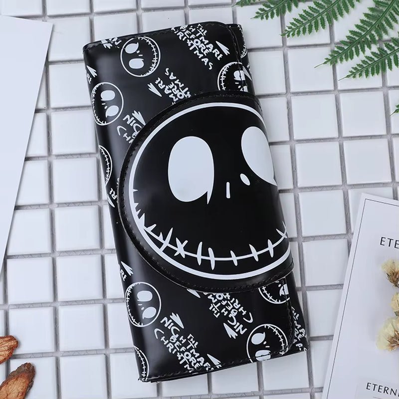 New Design Cute Cartoon Wallet Fashion Skull Cartoon Long Purse for Men and Women with Card Holder Coin Purse