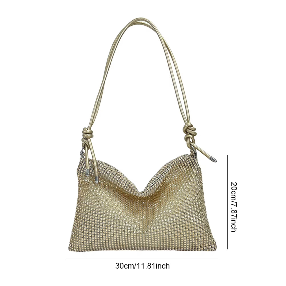 Women Shiny Rhinestone Dinner Bag New Party Wedding Purses 2023 Luxury Full-Diamond Ladies Handbag Designer Sparkly Evening Bags