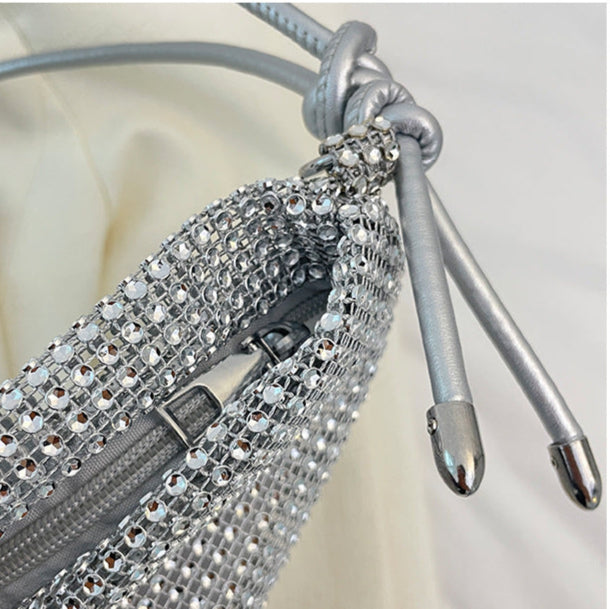 Silver Gold Rhinestone Evening Bag Party Wedding Purses