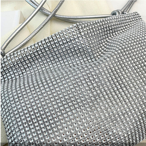 Silver Gold Rhinestone Evening Bag Party Wedding Purses