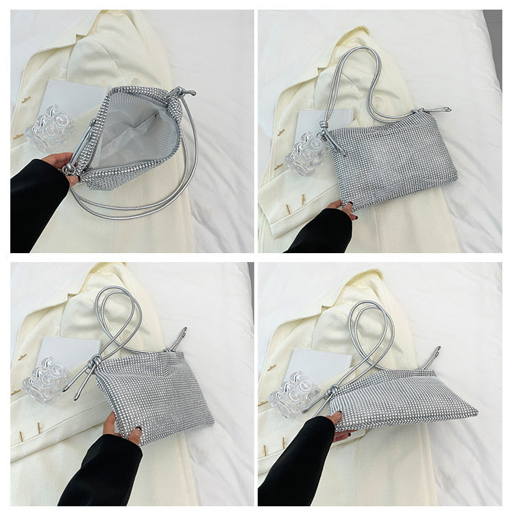 Silver Gold Rhinestone Evening Bag Party Wedding Purses